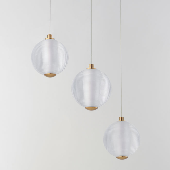 ET2 Rhythm 3-Light LED Pendant Model: E24643-144GLD