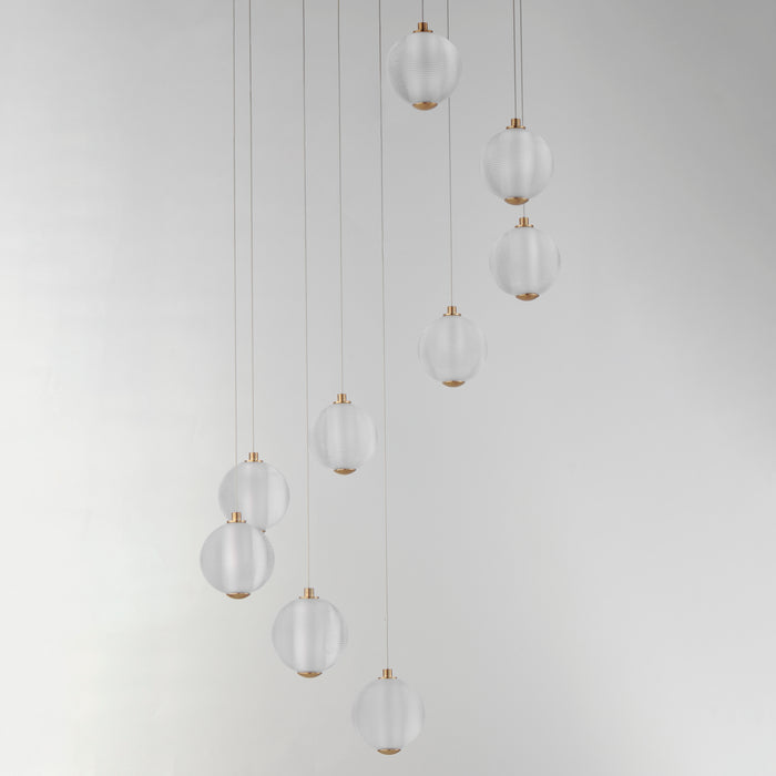 ET2 Rhythm 9-Light LED Pendant Model: E24646-144GLD