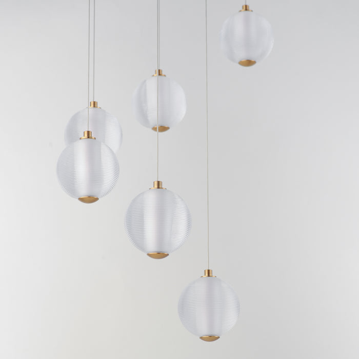 ET2 Rhythm 9-Light LED Pendant Model: E24646-144GLD