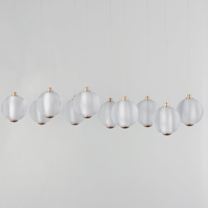 ET2 Rhythm 10-Light LED Pendant Model: E24648-144GLD