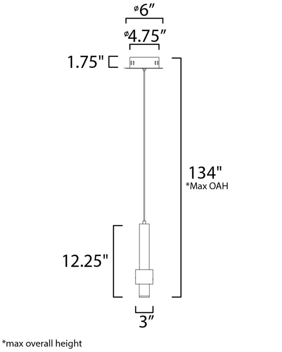 ET2 Reveal 1-Light LED Pendant Model: E24751-SNSBR