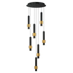 ET2 Reveal 7-Light LED Pendant Model: E24757-BKGLD