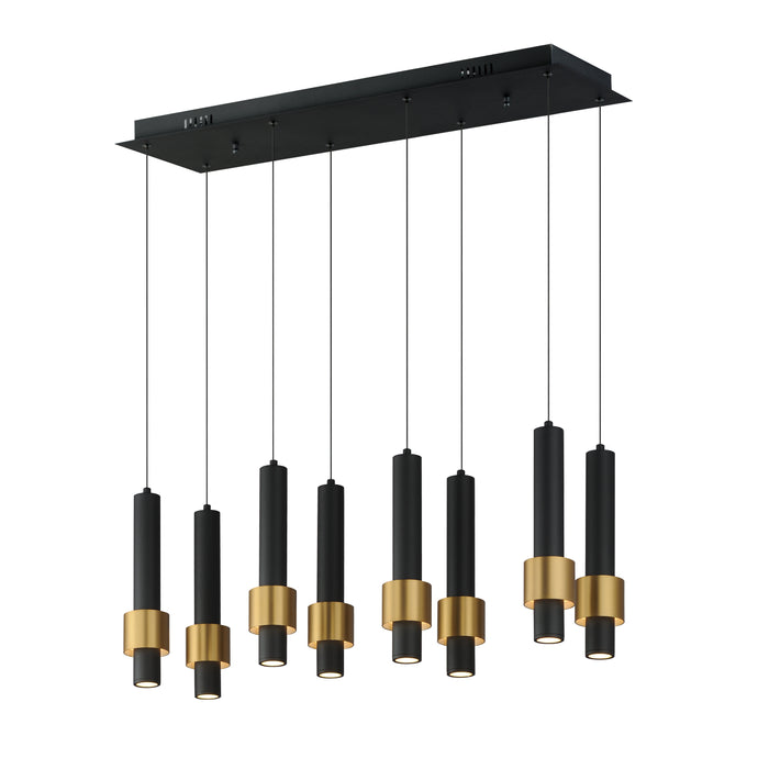 ET2 Reveal 8-Light LED Pendant Model: E24758-BKGLD