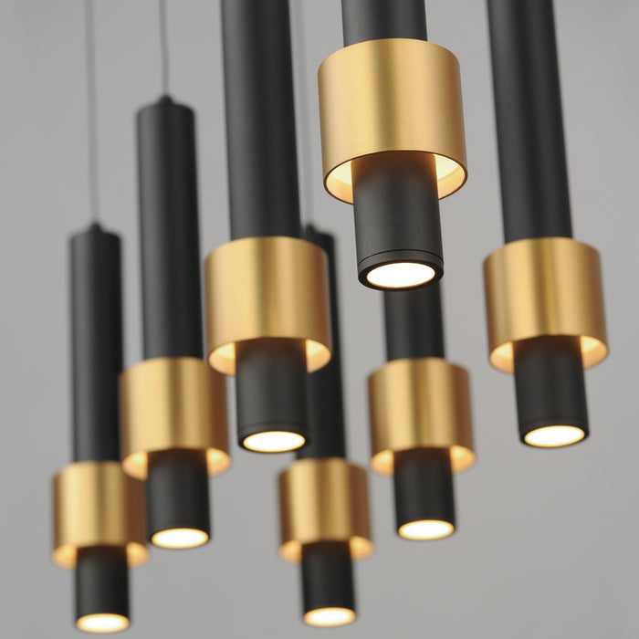 ET2 Reveal 8-Light LED Pendant Model: E24758-BKGLD