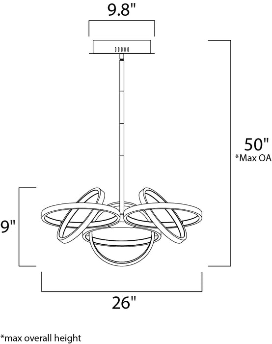 ET2 Gyro II 3-Light LED Pendant Model: E24787-BKPC