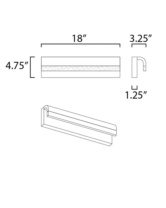 ET2 Waterfall 18 LED Bath Vanity Model: E24842-90PC