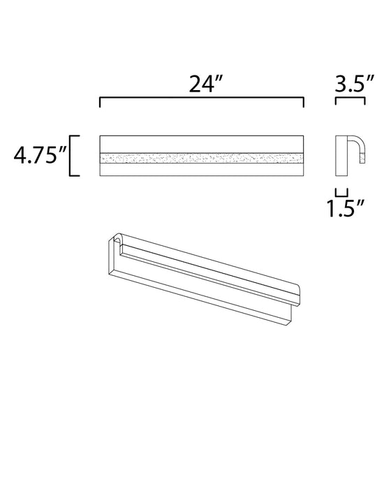 ET2 Waterfall 24 LED Bath Vanity Model: E24844-90PC