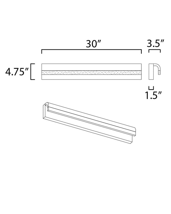 ET2 Waterfall 30 LED Bath Vanity Model: E24846-90BK