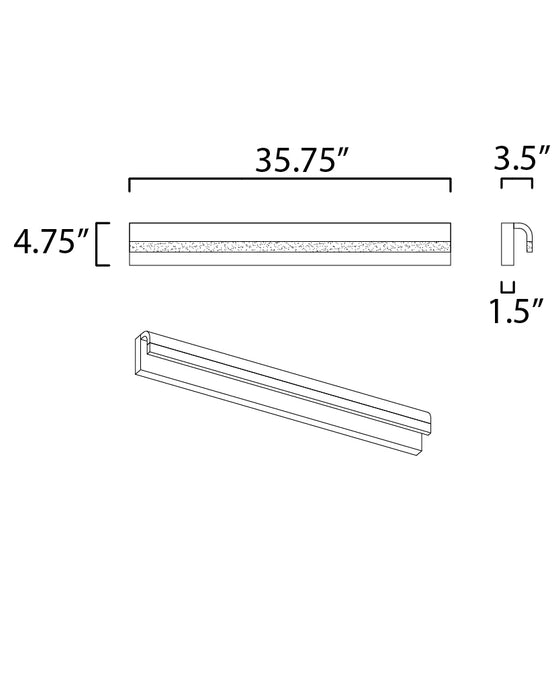 ET2 Waterfall 36 LED Bath Vanity Model: E24848-90BK