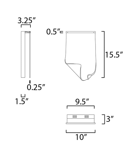 ET2 Rinkle LED Wall Sconce Model: E24871-133FG