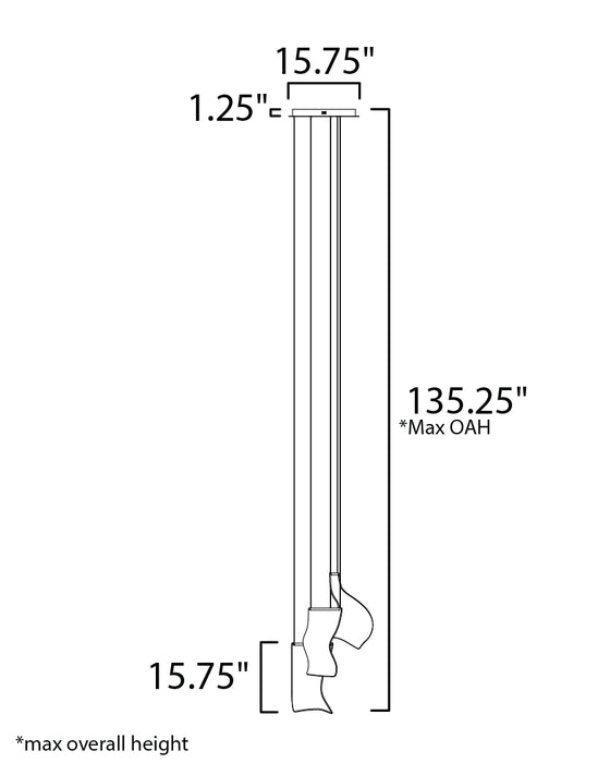 ET2 Rinkle 3-Light LED Multi Pendant Model: E24874-133BGM