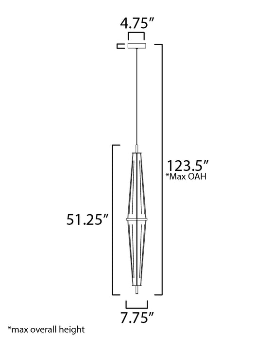 ET2 Quasar 51 LED Pendant Model: E24895-133PC