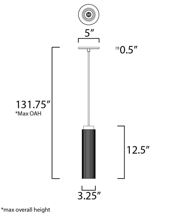 ET2 Pleat LED Plaster Pendant Model: E25038-WTBK