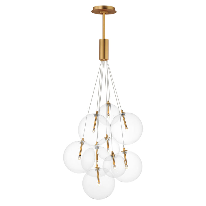 ET2 Burst 9-Light LED Pendant - Clear Model: E25087-18GLD