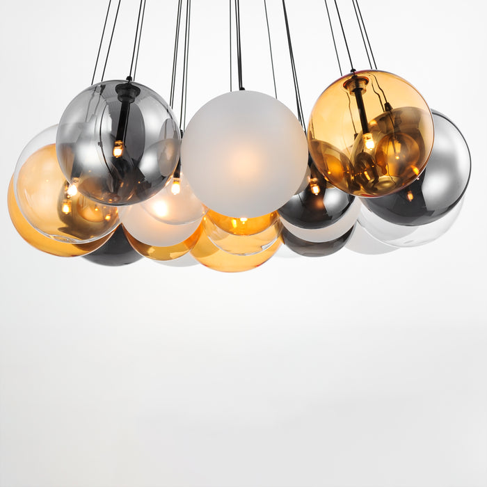 ET2 Burst 20-Light LED Pendant - Mixed Model: E25088-148BK