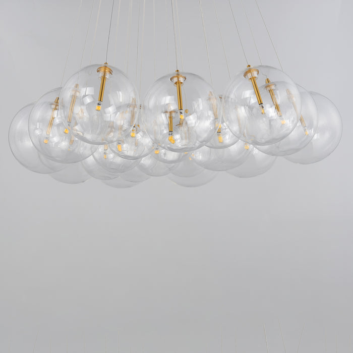 ET2 Burst 20-Light LED Pendant - Clear Model: E25088-18GLD