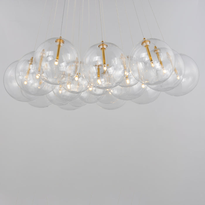 ET2 Burst 20-Light LED Pendant - Clear Model: E25088-18GLD