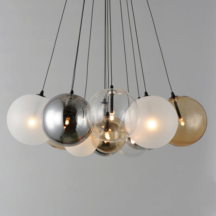 ET2 Burst 12-Light LED Pendant - Mixed Model: E25089-148BK