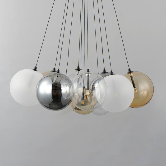 ET2 Burst 12-Light LED Pendant - Mixed Model: E25089-148BK