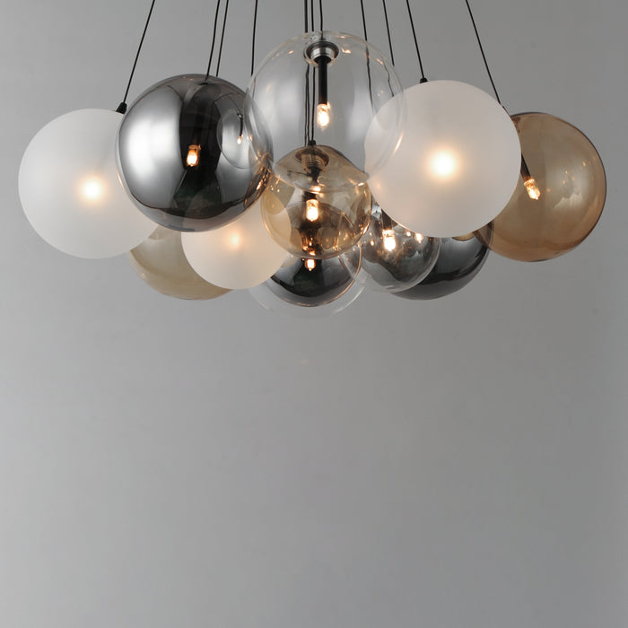 ET2 Burst 12-Light LED Pendant - Mixed Model: E25089-148BK