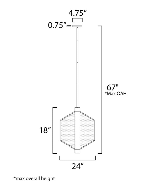 ET2 Telstar Medium LED Pendant Model: E25134-133BK