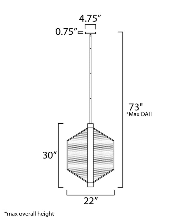 ET2 Telstar Large LED Pendant Model: E25136-133BK