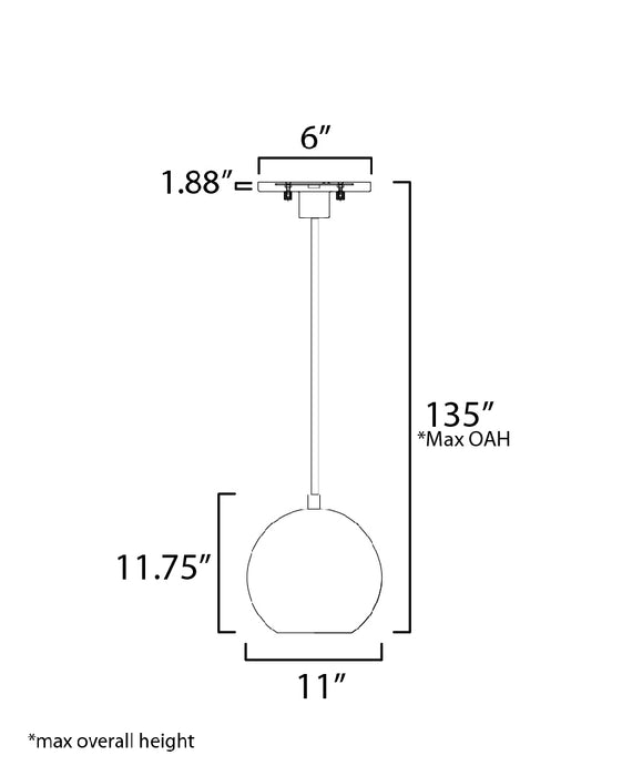 ET2 Nucleus 11 LED Pendant Model: E25154-BKNAB