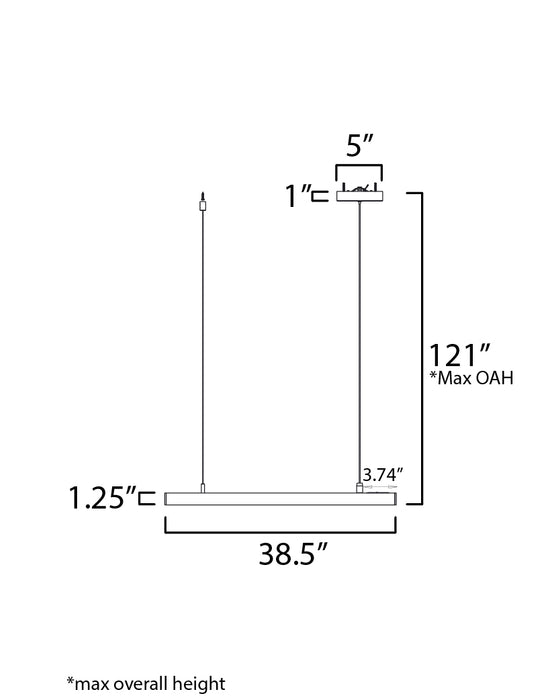 ET2 Continuum 36 LED Pendant Model: E26003-90SA