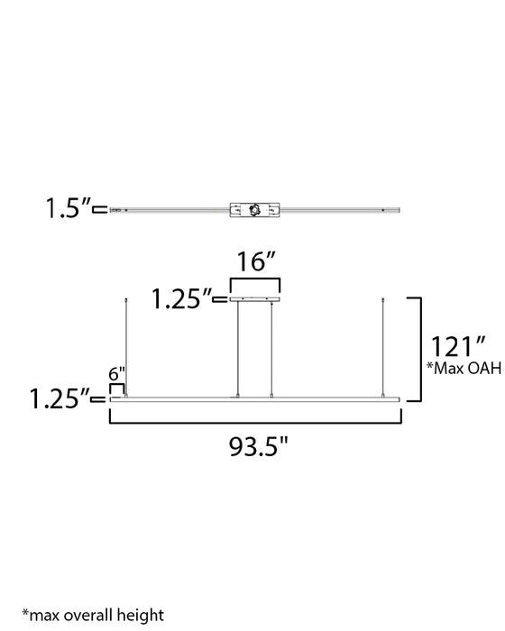 ET2 Continuum 96 LED Pendant Model: E26008-90SA