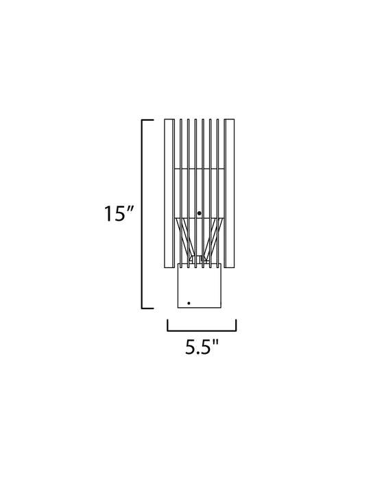 ET2 Rampart LED Outdoor Post Mount Model: E30110-BK