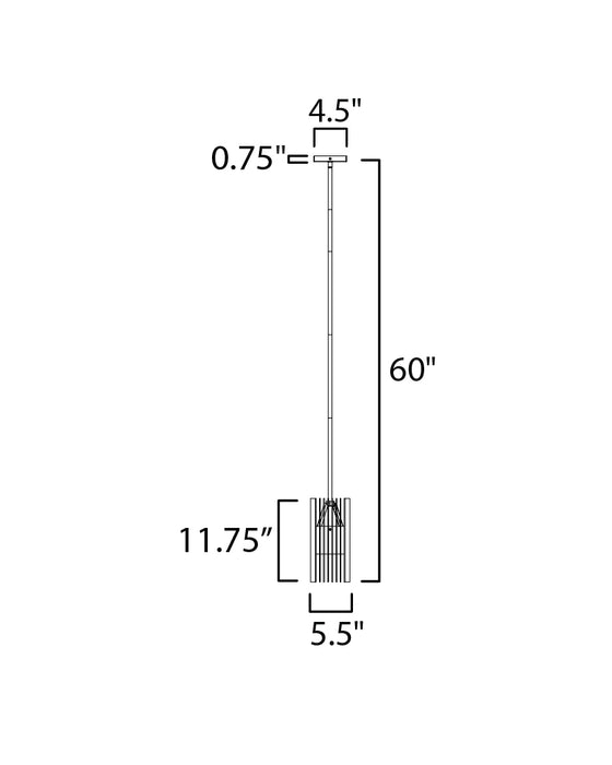 ET2 Rampart LED Outdoor Pendant Model: E30119-BK