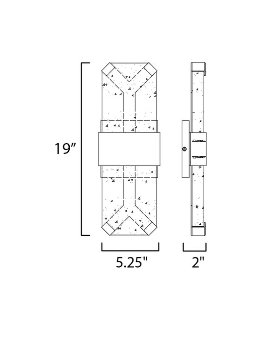 ET2 Rune LED Outdoor Wall Sconce - Large Model: E30136-24BK