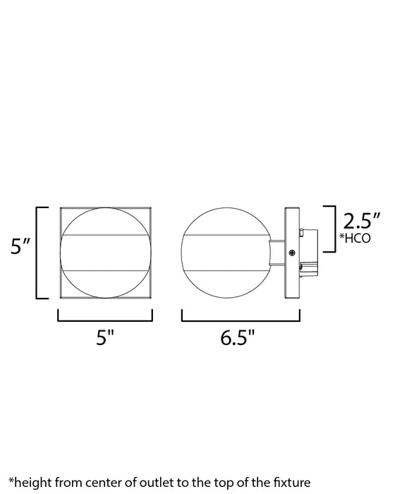 ET2 Modular Globe 1-Light LED Sconce Model: E30165-10BK