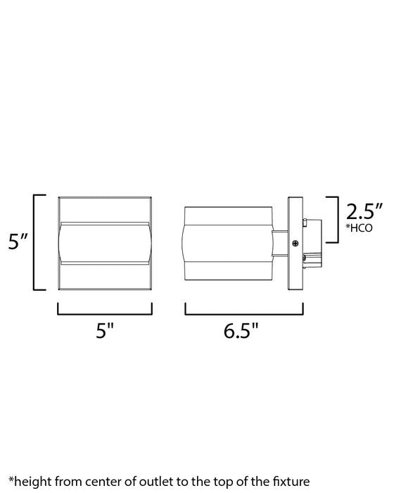 ET2 Modular Can 2-Light LED Sconce Model: E30171-10BK