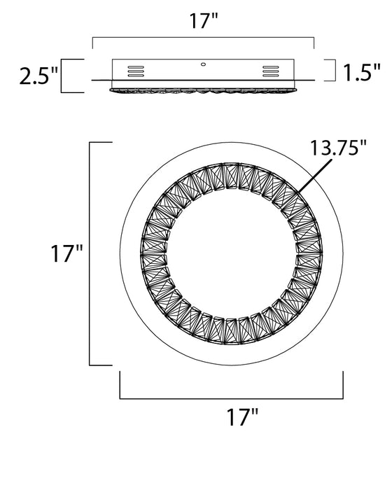 ET2 Charm LED Ceiling Mount Model: E30561-20PC