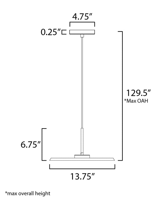 ET2 Berliner 14 LED Pendant Model: E34001-BK