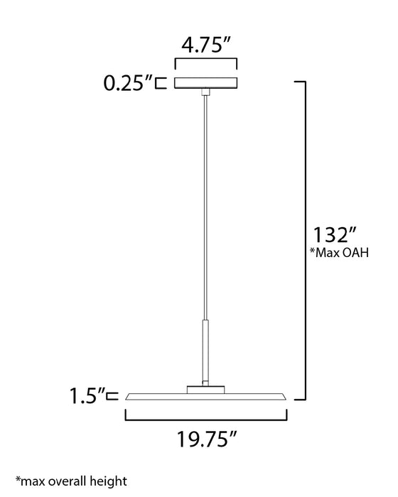 ET2 Berliner 20 LED Pendant Model: E34002-ACP