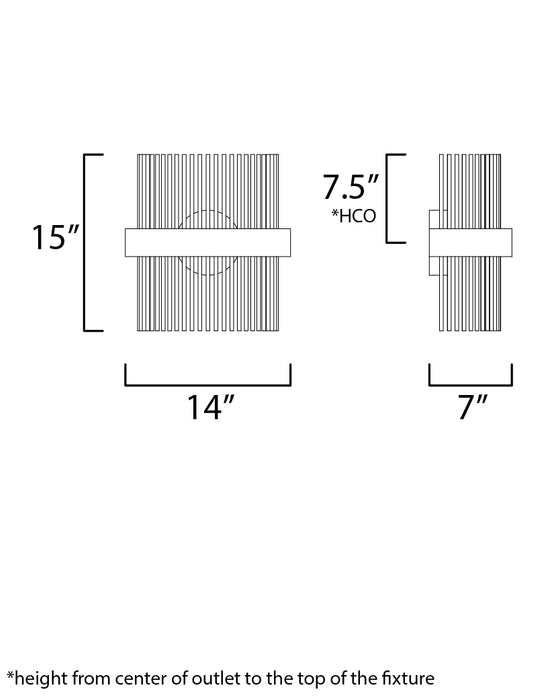 ET2 Chimes LED Wall Sconce WiZ Model: E34201-BKSN