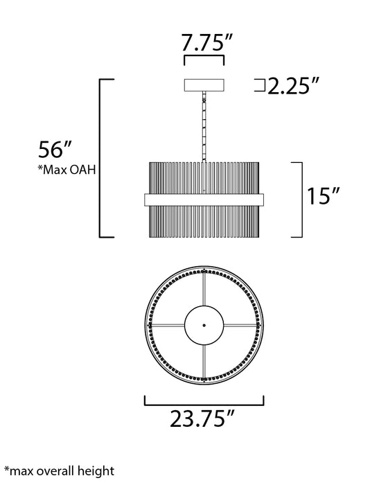 ET2 Chimes 24 LED Pendant WiZ Model: E34205-BKSNSBR