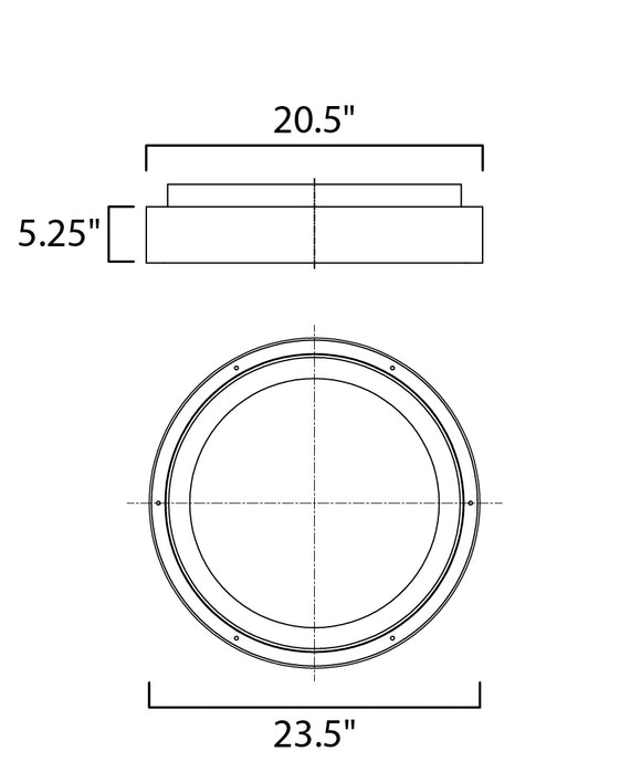 ET2 iCorona Friends of Hue LED Flush Mount Model: E35001-MW