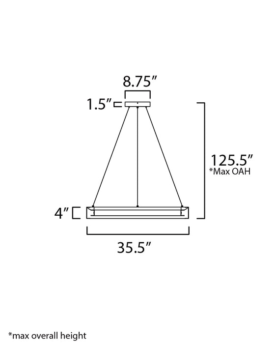 ET2 iCorona 36 LED Pendant WiZ Color Model: E35106-MW