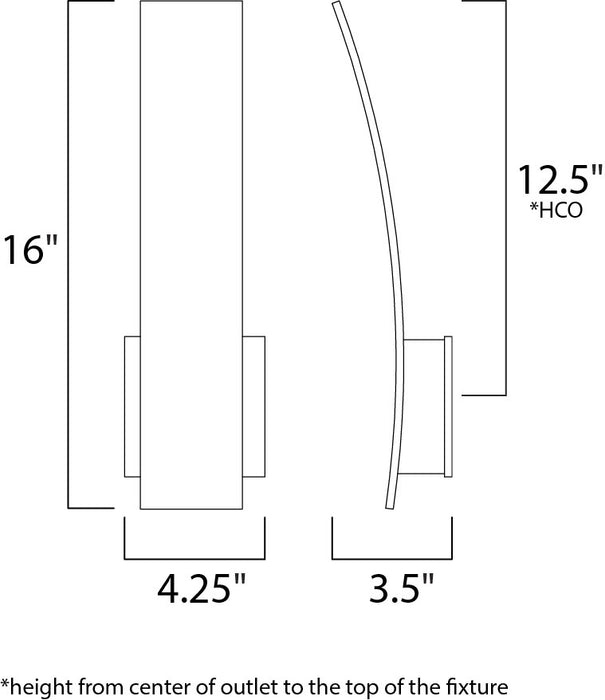 ET2 Alumilux: Prime LED Outdoor Wall Sconce Model: E41307-SA