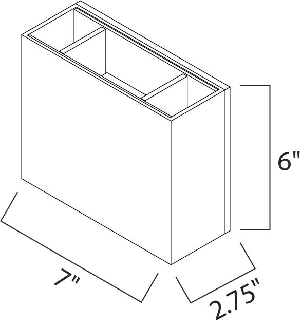 ET2 Alumilux: Cube LED Outdoor Wall Sconce Model: E41328-WT