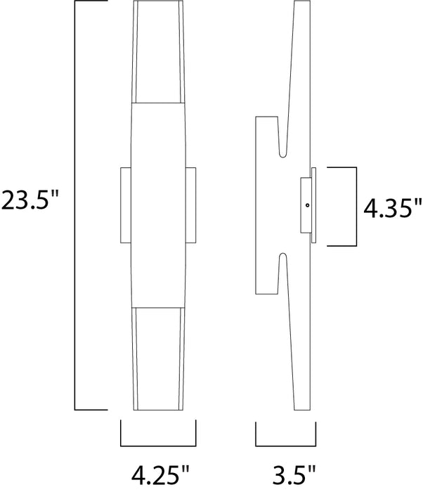 ET2 Alumilux: Runway LED Outdoor Wall Sconce Model: E41526-WT