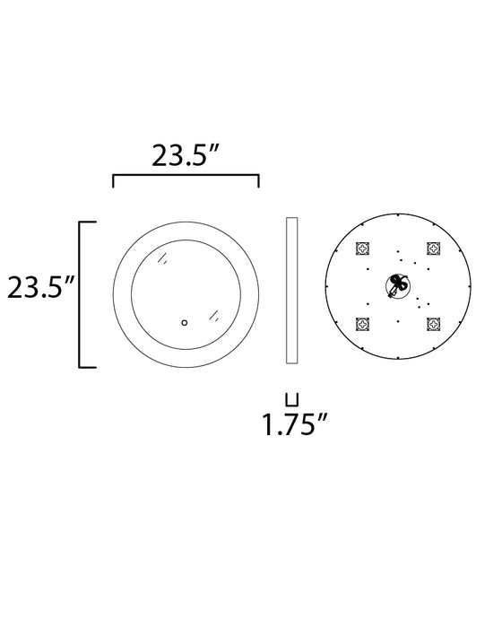 ET2 Floating LED Mirror Round 23.5 Model: E42036-GLBK