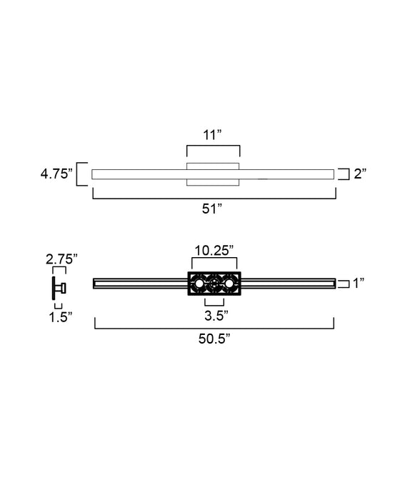 ET2 Alumilux: Line 5CCT 51 LED Outdoor Wall Sconce Model: E42344-ABZ