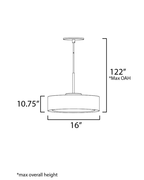 ET2 Echo 16 LED Pendant Model: E51013-WTBK