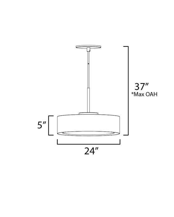 ET2 Echo 24 LED Pendant Model: E51015-BKGLD