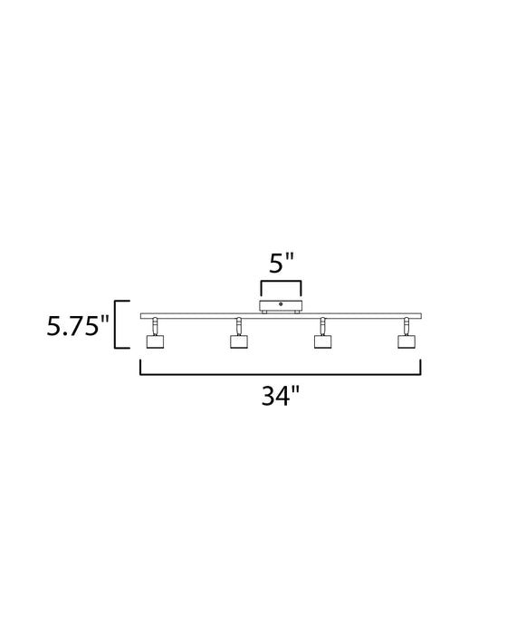 ET2 Taylor 4-Light Fixed Rail LED Track Light Model: E52004-SN