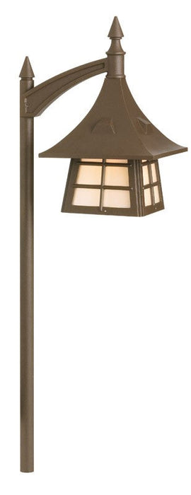 Snoc  Cast Aluminum Path Light With Pearl Acrylic Panels Model:0225 LH